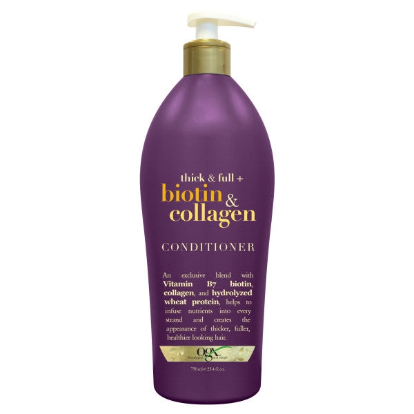 OGX Salon Size Thick & Full + Biotin & Collagen Conditioner with pump ...